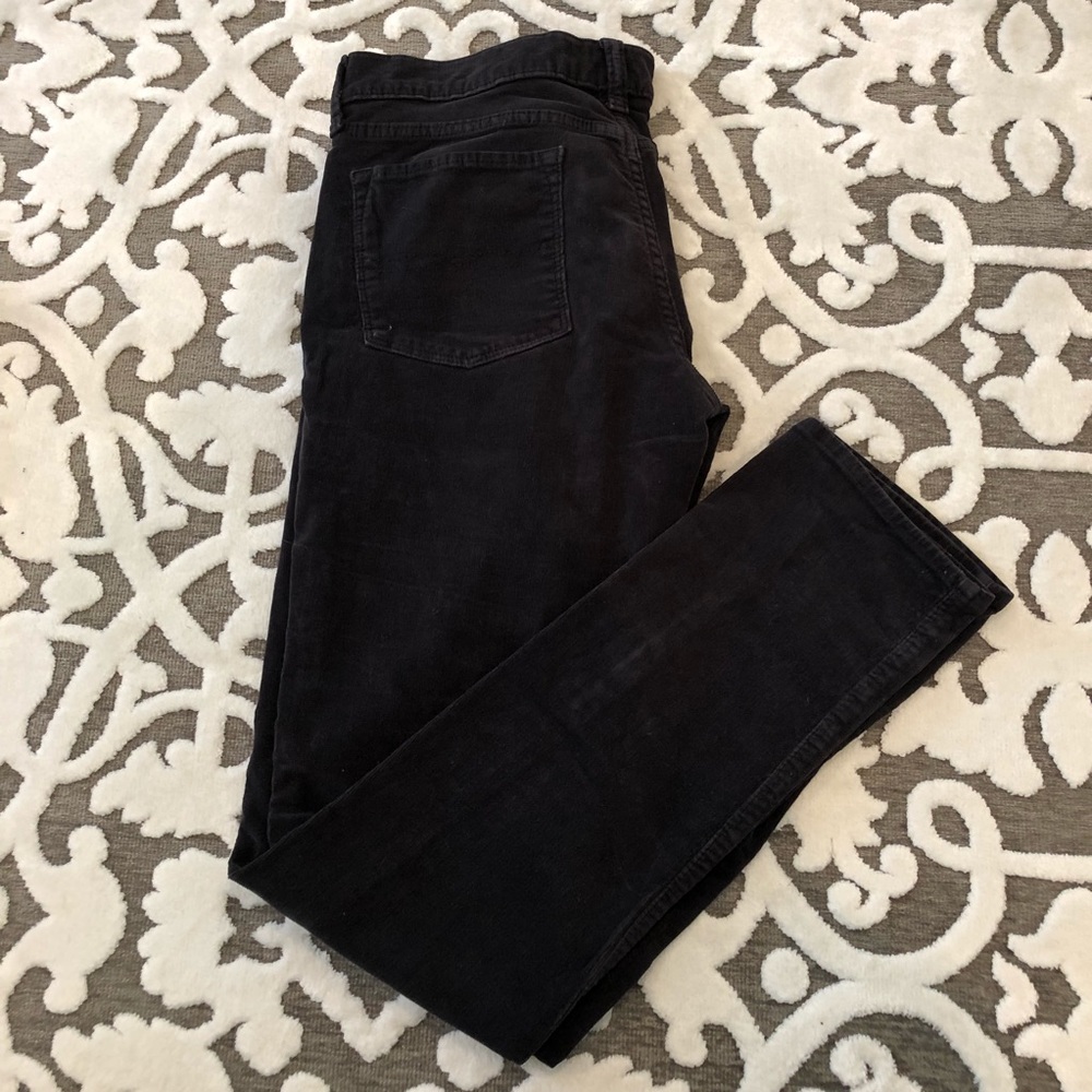 Lucky Brand Black Corduroy Zoe Skinny Jeans